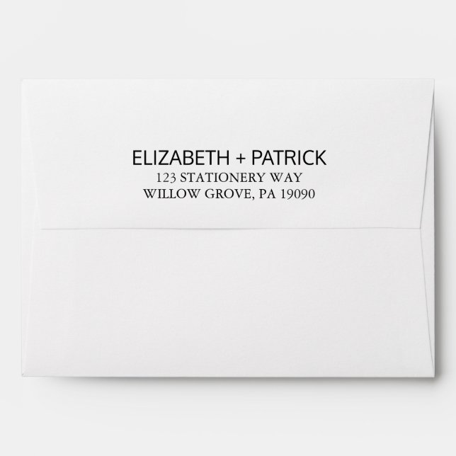 Elegant Wedding Invitation Envelope (Back (Top Flap))
