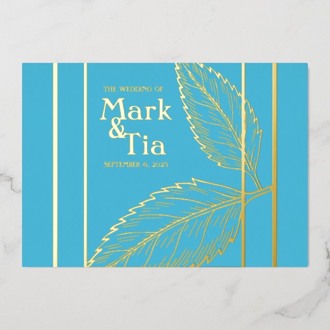 Elegant Wedding Invitation Foil Invitation (Front)