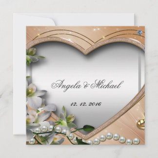 Elegant Wedding Invitation Heart