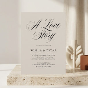 Elegant Wedding Invitation Minimalist Script