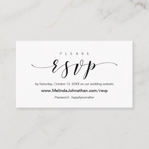 Elegant Wedding Invitation Online RSVP respond Enclosure Card