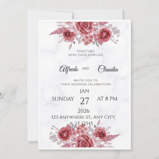 Elegant Wedding Invitation | Personalized Floral W