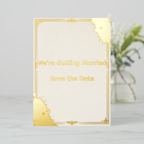 Elegant Wedding Invitation | Save the Date Minimal Foil Invitation