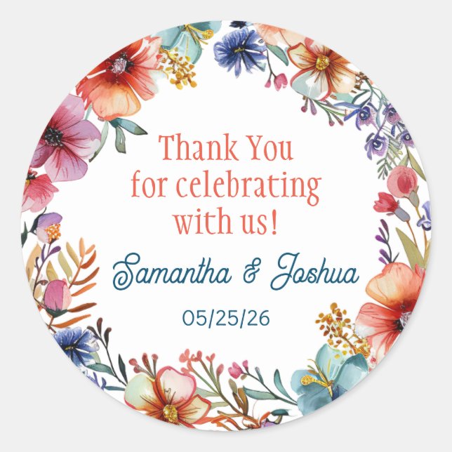 Elegant Wedding invitation Seal (Front)