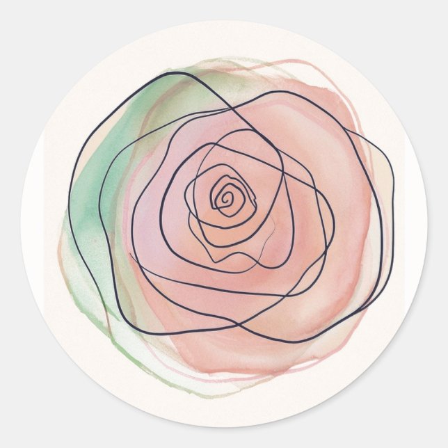 Elegant Wedding invitation Seal rose (Front)