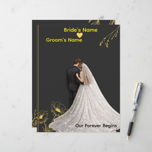 Elegant Wedding Invitation Template Letterhead