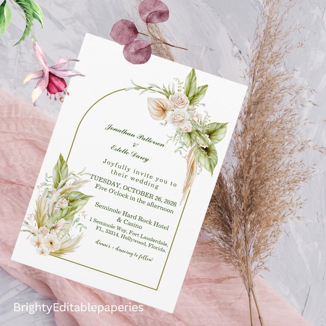Elegant Wedding Invitation Template Postcard (Creator Uploaded)