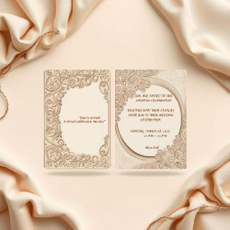 "Elegant Wedding Invitation – Timeless Love"