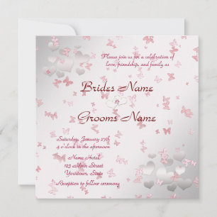 Elegant Wedding Invitation with Butterfly