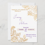 Elegant Wedding Invitation | with Gold Design
