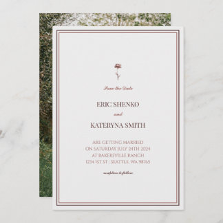 Elegant Wedding Invitation with Neutral Colors