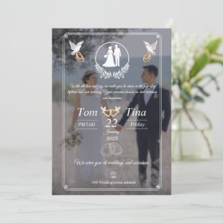 Elegant wedding invitation with new design