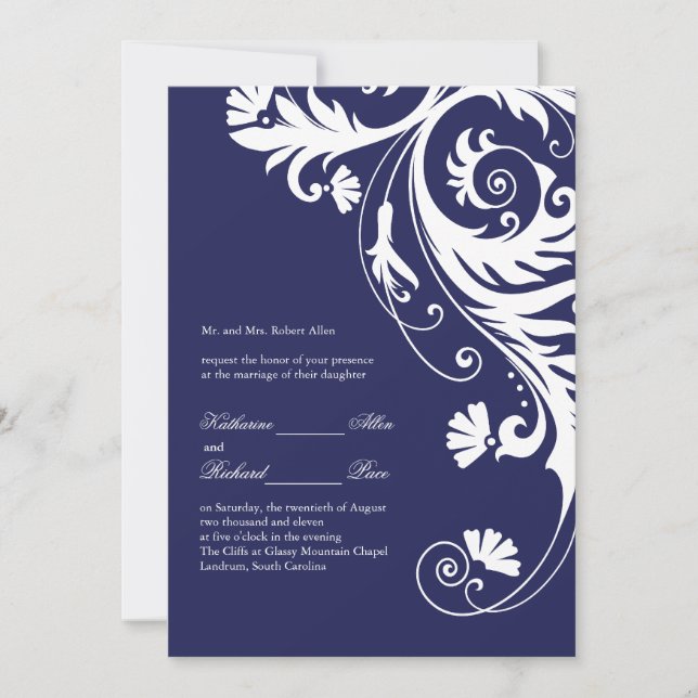 Elegant  Wedding Invitations (Front)