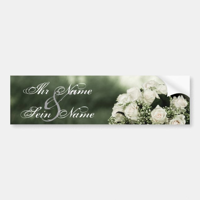 Elegant Wedding Invitations Bumper Sticker (Front)