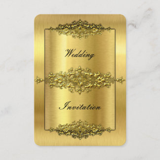 Elegant Wedding Invitations, Gold Invitation