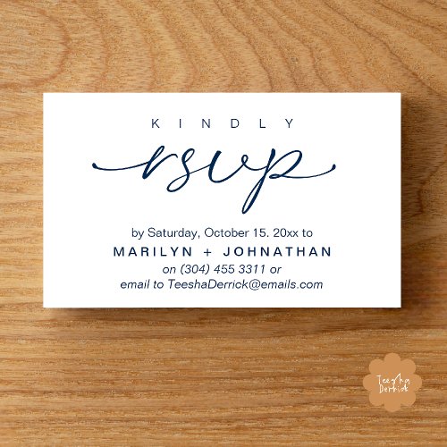Elegant Wedding Invites RSVP via Phone or Email