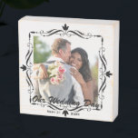 Elegant Wedding Keepsake Custom Photo Wooden Box Sign<br><div class="desc">Elegant and modern wedding keepsake wood photo block with one of your favorite photos from your big day.</div>