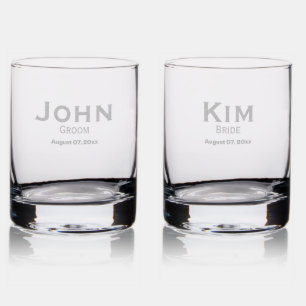 Elegant Wedding Keepsake Glasses