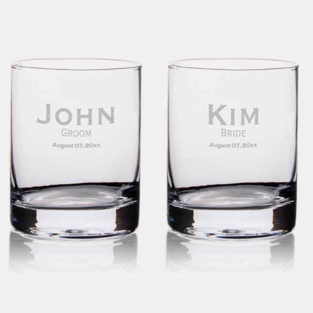 Elegant Wedding Keepsake Glasses (Glassware)