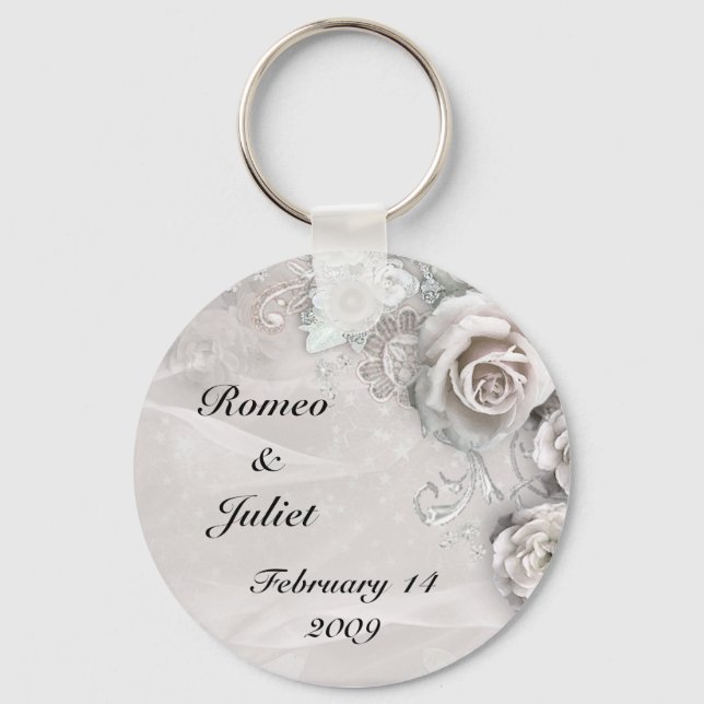 Elegant Wedding Keychain (Front)
