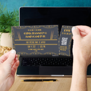 Elegant Wedding Las Vegas Destination Invitations Raffle Tickets