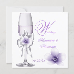 Elegant Wedding Lavender Purple Lilac AB Invitation