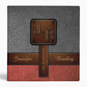 Elegant Wedding Leather Look #2 3 Ring Binder