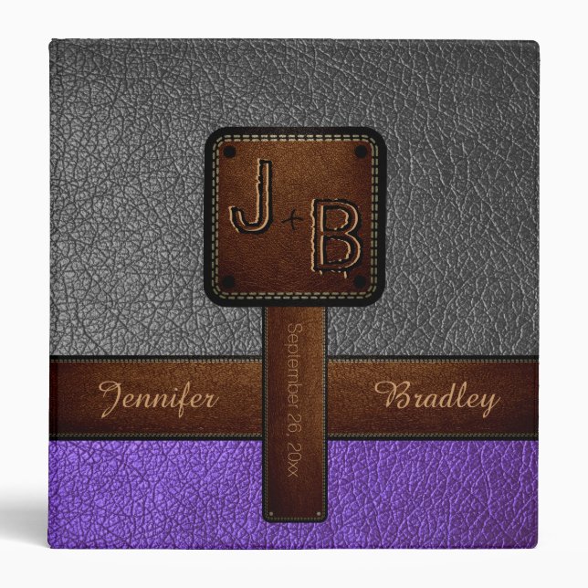Elegant Wedding Leather Look #4 Binder (Front)