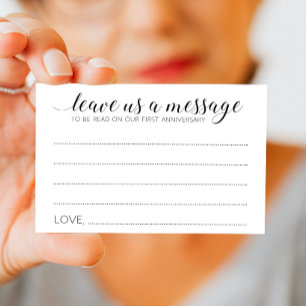Elegant Wedding Leave Us A Message Advice Cards