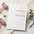 Elegant Wedding Letterpress Invitation