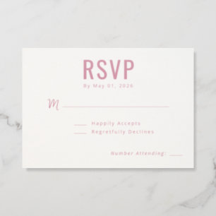 Elegant Wedding Letterpress RSVP Cards