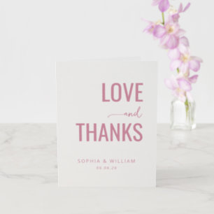 Elegant Wedding Letterpress Thank You Card
