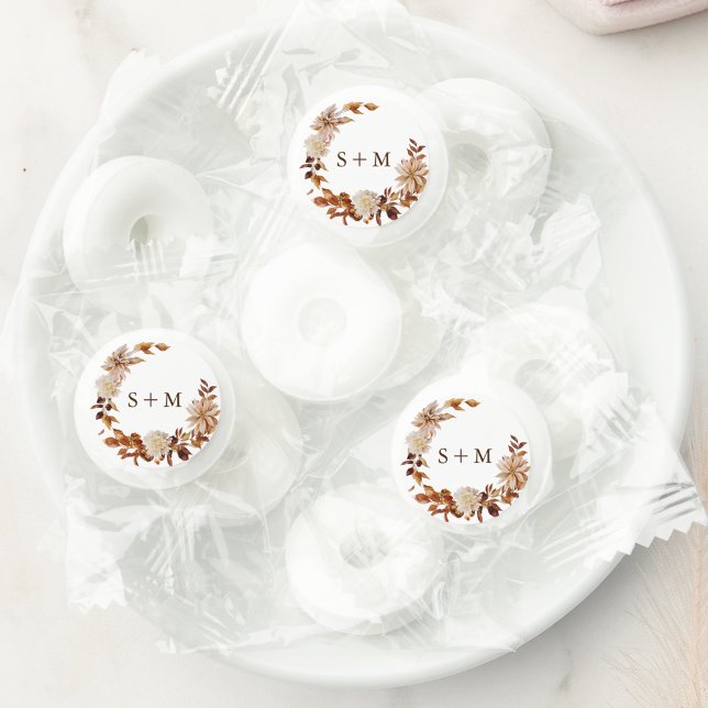 Elegant Wedding Life Saver® Mints (Elegant Fall Wedding Life Saver® Mints Monogrammed by Painted Paperie
)