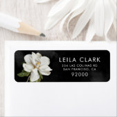 Elegant Wedding Magnolia Return Address Label (Insitu)