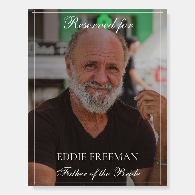 Elegant Wedding Memorial Chair Vignette Photo  Foam Board (Front)