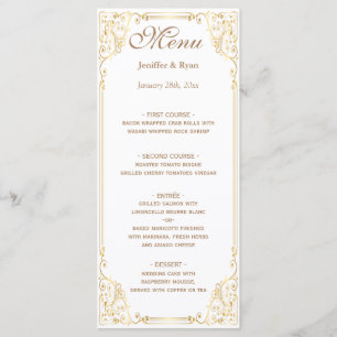 Elegant Wedding Menu