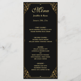 Elegant Wedding Menu