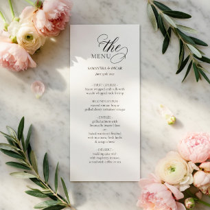 Elegant Wedding Menu Card   Minimalist 