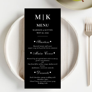 Elegant Wedding Menu Cards