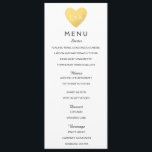 Elegant Wedding Menu heart initials<br><div class="desc">This is a cute addition to your wedding. Look for matching stationery,  program and decorations in our shop! http://www.zazzle.co.uk/designbyredline</div>
