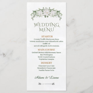 Elegant Wedding Menu – “Together They Built a Life