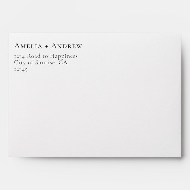 Elegant Wedding Minimalistic Script Wedding Envelope (Front)