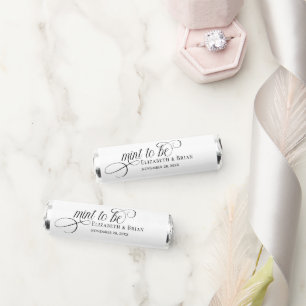 Elegant Wedding Mint to Be Black White Script 