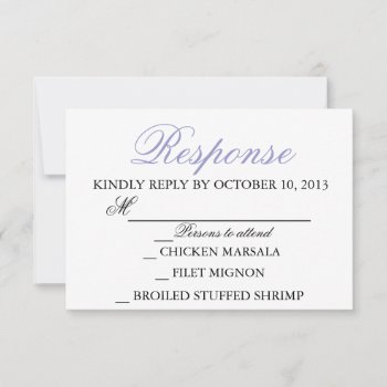 Elegant Wedding Modern Invitation Response Card by PixieToesInvitations at Zazzle