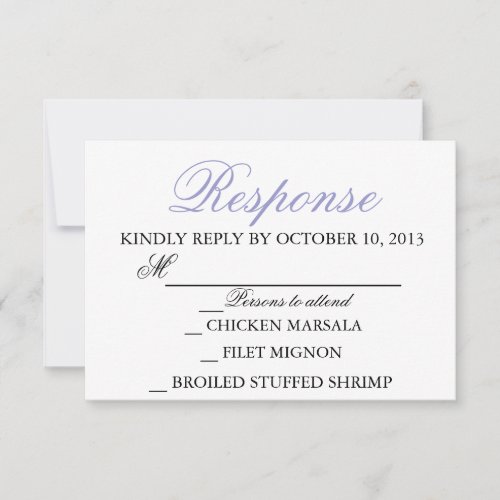Elegant Wedding Modern Invitation Response Card