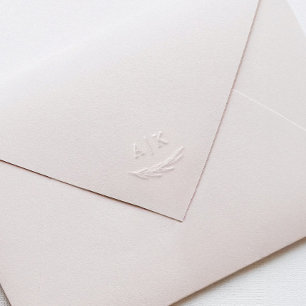 Elegant Wedding Monogram Greenery Embosser