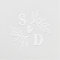 Elegant wedding monogram greenery leaves