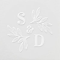 Wedding Logo Decals Wedding Monogram Groom & Bride Initials Simple