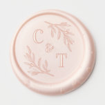 Elegant Wedding Monogram Greenery Leaves Wax Seal Sticker<br><div class="desc">Elegant Wedding Monogram Greenery Leaves Wax Seal Sticker. Use this easy peel-and-stick product to get the realistic look or a traditional melted wax seal. Click the edit button to customize this design.</div>
