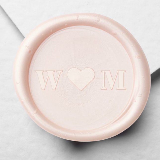 Elegant Wedding Monogram Heart Wax Seal Stamp (Capture the essence of romance and elegance and elevate your wedding stationary)